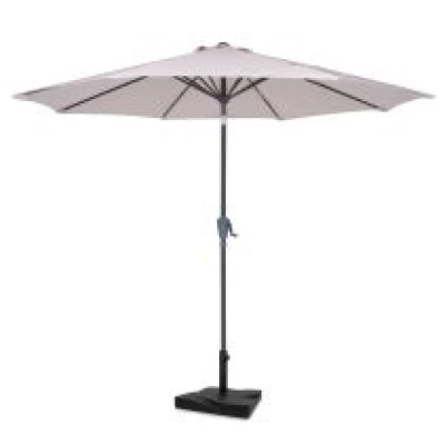 VONROC Parasol Recanati Ø300cm –  Premium stokparasol – beige | Incl. parasolvoet